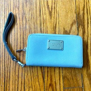Michael Kors small gray wristlet